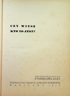 Czy wiesz kto to jest 1938 r.