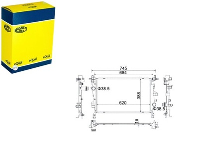 RADUADOR DEL MOTOR - SISTEMA DE REFRIGERACIÓN DEL MOTOR MAGNETI MARELLI MAGNETI  