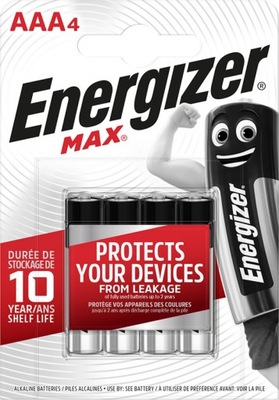 Bateria ENERGIZER Max AAA LR03 1,5V 4szt