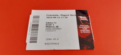 bilet CRACOVIA Kraków - POGOŃ Szczecin 23.09.2023