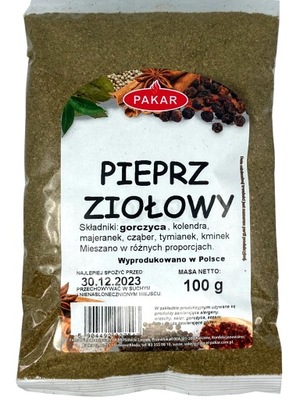 Pieprz ziołowy mielony Pakar 100 g