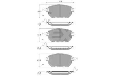 TOMEX BRAKES КОЛОДКИ ТОРМОЗНЫЕ INFINITI FX35.FX45 03- ПЕРЕД