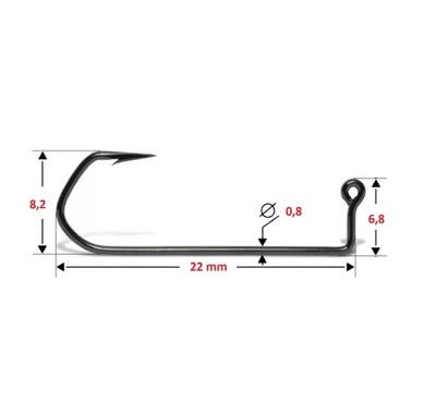 Oryginalne haki VMC 5150 RD BARBARIAN – rozm. 6 ( 10 szt.)