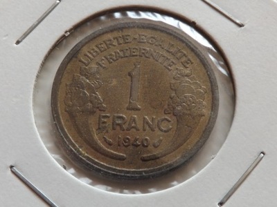 Francja 1 Frank 1940 st. 2