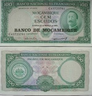 Banknot 100 escudos 1961 ( Mozambik )