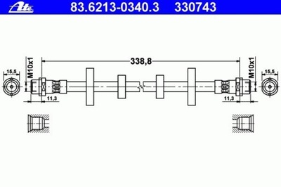 CABLE DE FRENADO FLEXIBLES VW T4 95-03 PARTE DELANTERA  