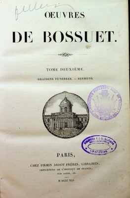 Oeuvres de Bossuet Tome II 1841 r