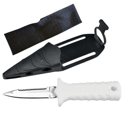 Nóż nurkowy SEAC Samurai Evo z hartowanej stali nierdzewnej biały