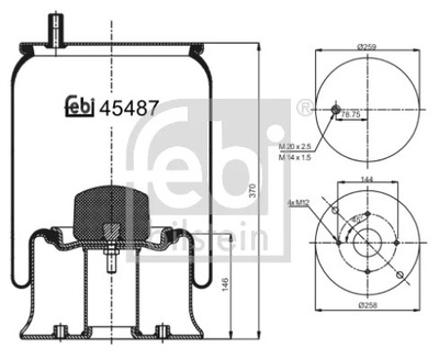 ПЫЛЬНИК ПОДВЕСКИ ПНЕВМАТИЧЕСКОЙ MERCEDES ACTROS MP2 / MP3, ATEGO, ATEGO