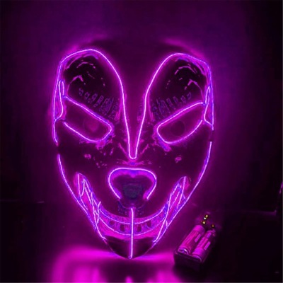 MASKA LED świecące maski wilka bezprzewodowy Neon