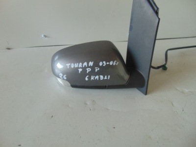 Зеркало правое vw touran i 6 кабели фото №1