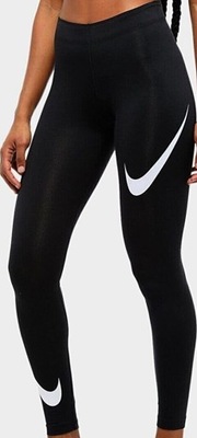 Legginsy Nike bieganie damskie sportow czarne r. S
