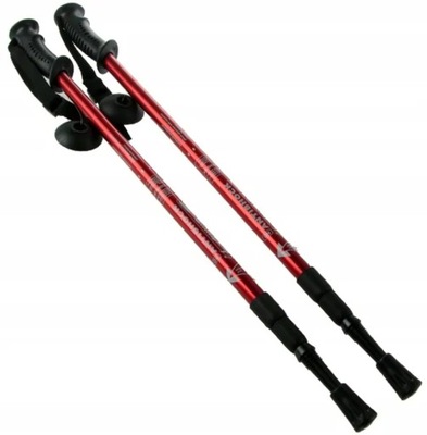 KIJE trekkingowe NORDIC WALKING 2szt RED