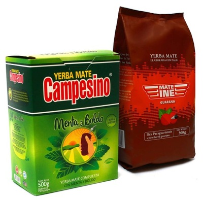 Yerba Mate MateIne Campesino Guarana Menta Boldo 2x 500g Energia Paragwaj