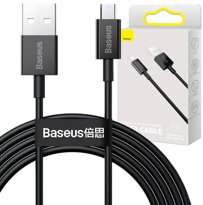 BASEUS MOCNY KABEL PRZEWÓD USB TYPU A DO USB TYPU MICRO DO TELEFONU 2A 1M