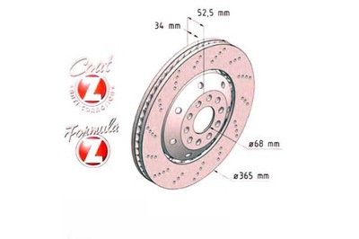 ZIMMERMANN DISKĄ STABDŽIŲ 2 ШТ. AUDI A6 RS6 02-05 