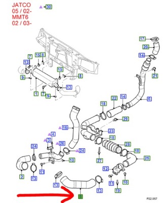 Труба интеркулер ford mondeo mk3 дизель фото №1