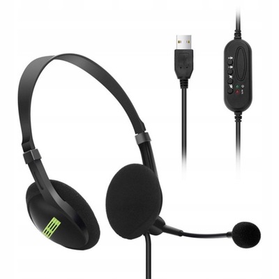 SŁUCHAWKI GAMINGOWE HEADSET GRACZA USB Z MIKROFONEM