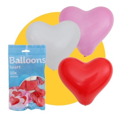 WALENTYNKI | BALONY BALON SERCE | 10 szt