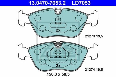 КОЛОДКИ ТОРМОЗНЫЕ ATE CERAMIC ATE 13.0470-7053.2