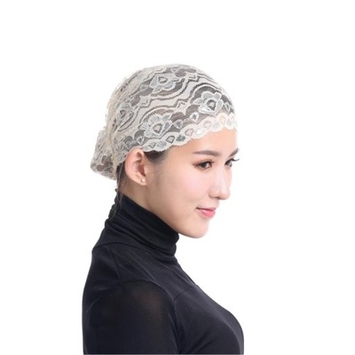 Women Lace Inner Hijab Cap Full Cover Underscarf Hat Islamic Turban Hair