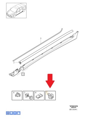 REMACHE MOLDURAS UMBRAL VOLVO OE 30640643  