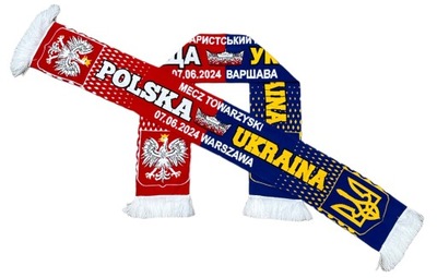 Szalik kibica POLSKA UKRAINA MECZ TOWARZYSKI WARSZAWA 07.06.2024