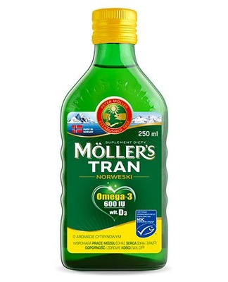 MOLLERS Tran norweski o aromacie cytrynowym 250 ml