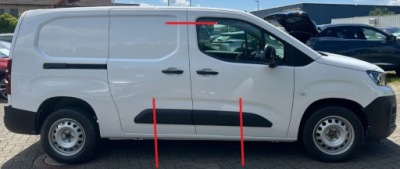 Порог стойка  средний b правый  обшивка partner berlingo iv 4 l2 long 18- фото №1