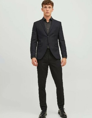 M6E14 JACK AND JONES PREMIUM CZARNY GARNITUR SUPER SLIM EU 56