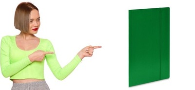 Teczka z gumką tekturowa VAUPE ECO zielona