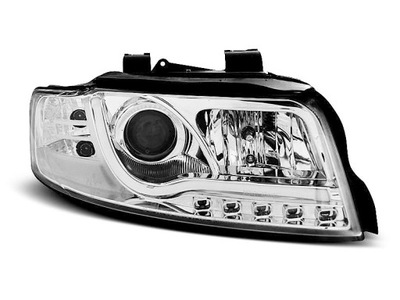 ФОНАРИ РЕФЛЕКТОРЫ AUDI A4 B6 00-04 LED (СВЕТОДИОД ) TUBE CHROME