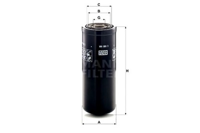 MANN-FILTER ФІЛЬТР ГИДРАВЛІЧНИЙ CASE STEYR 9105 A 9115 A 9125 A 9145 A