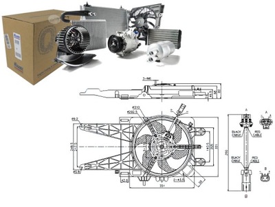 Вентилятор радиатора с корпус fiat punto 1.2/1. фото №1