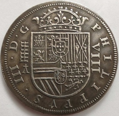 1557 - Hiszpania 8 realów, 1618 - replika