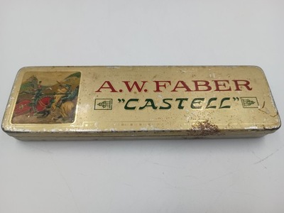 STARE OŁÓWKI KOPIOWE KREDKI A.W. FABER CASTELL METALOWE PUDEŁKO