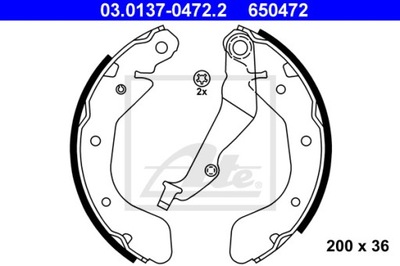 JUEGO ZAPATAS DE FRENADO 03.0137-0472.2  