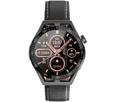 Smartwatch Rubicon RNCE88-1 Czarny- Czarny Pasek Silikonowy + Czarny Pasek