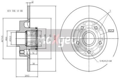 DISCOS DE FRENADO MAXGEAR 19-3230  