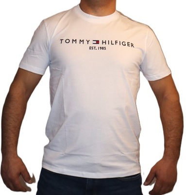 Tommy Hilfiger Koszulka biała T-shirt logo Tee est. L new