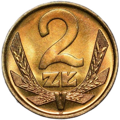 2 zł złote 1977 Stan I/-I MENNICZY