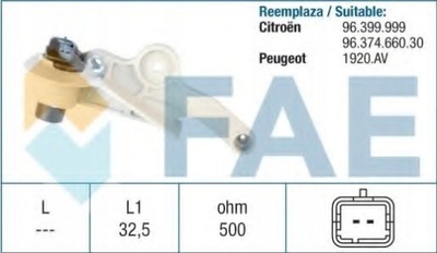 MANN SENSOR REVOLUCIONES DE EJE KORB. PSA XSARA 206 307  