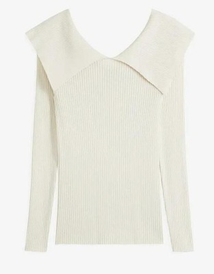 SWETER Z WYWIJANYM KOŁNIERZEM __48/50