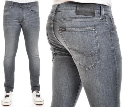 LEE spodnie SLIM skinny jeans grey LUKE _ W31 L32