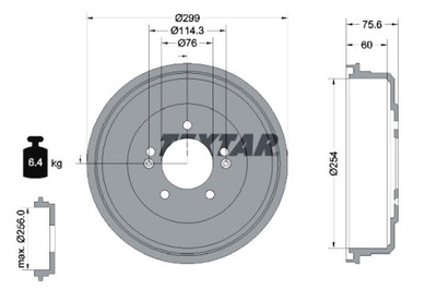 TEXTAR BEBNY ДИСКОВЫЕ ТОРМОЗНОЕ 2SZT. ЗАД HYUNDAI SANTA FE I 2.0-2.7 фото