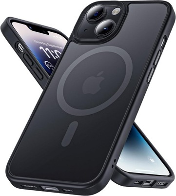 Etui magnetyczne MagSafe Apple iPhone 14/13 6,1'' półprzezroczyste CZARNE