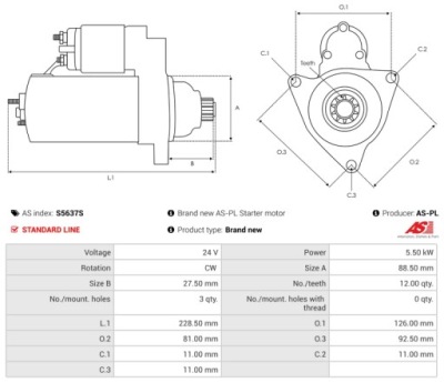 Brand new as-pl стартер двигун фото №1