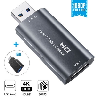 HDMI Karta przechwytywanie audio i wideo grabber HDMI 4K USB / USB-C