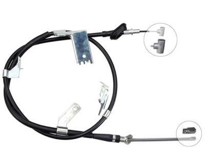 Трос тормоза ручного opel agila 08- правый задняя фото №1