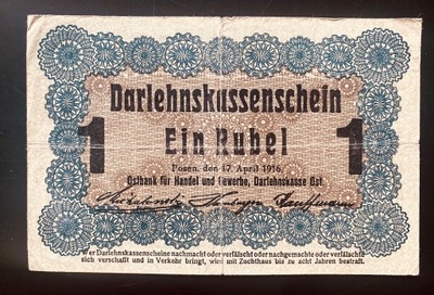 1 rubel 1916 Posen
